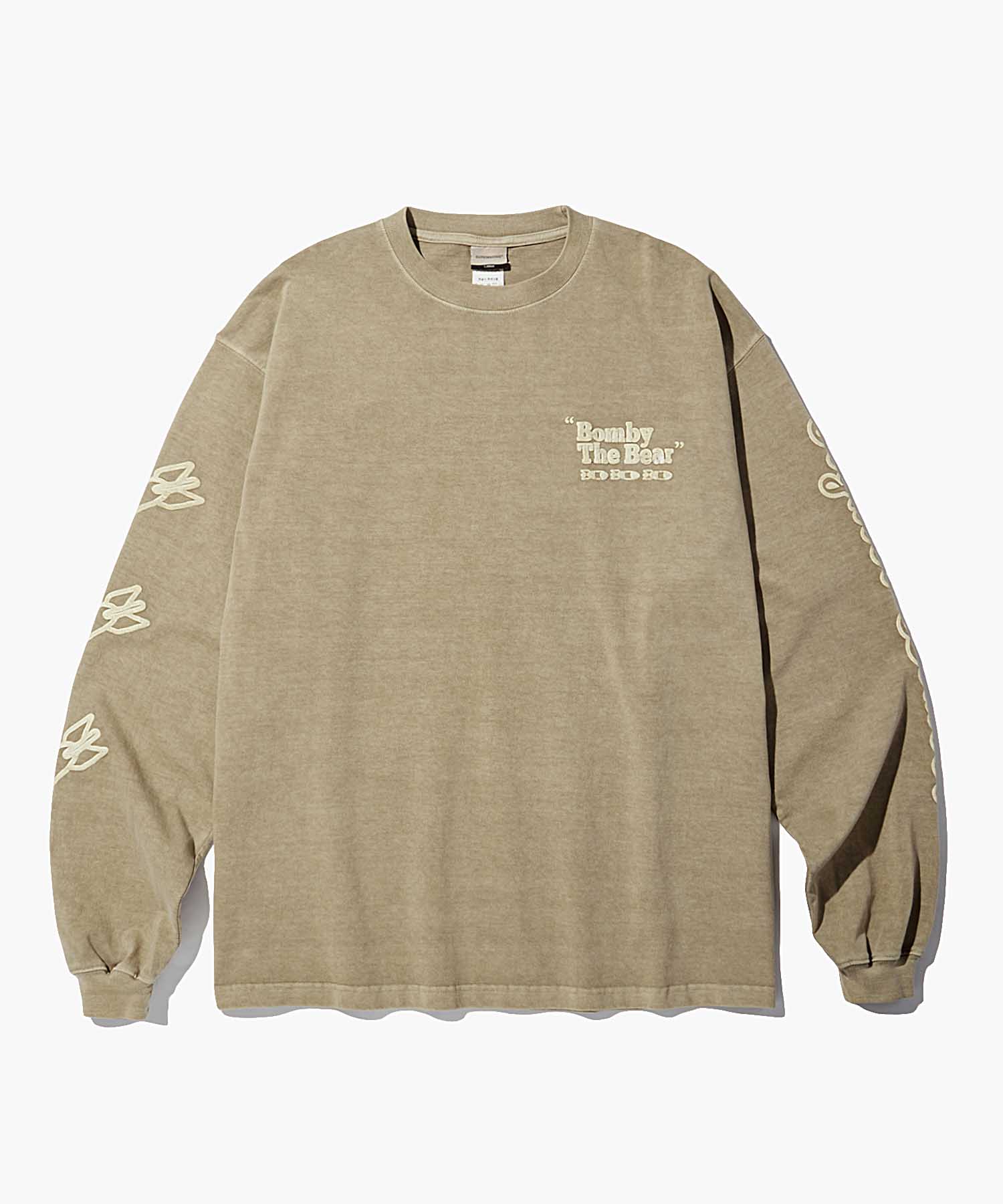 MIL SERIES LONG SLEEVE(BOMBY THE BEAR)_PIGMENT BEIGE